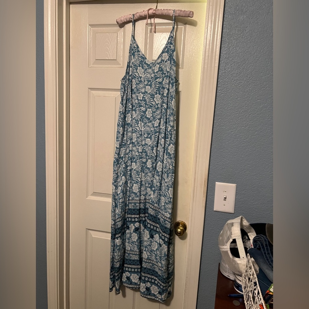 Floral Blue Maxi Dress